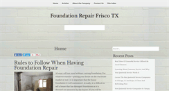 Desktop Screenshot of foundationrepairfriscotx.com