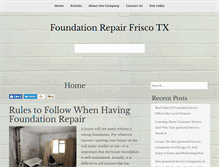 Tablet Screenshot of foundationrepairfriscotx.com